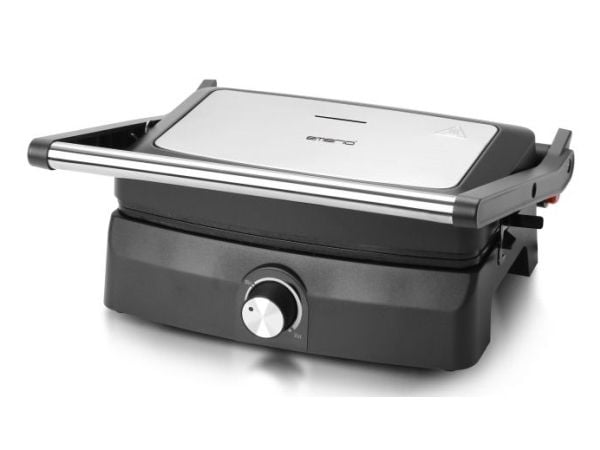 Emerio CG-130861, musta, Ruostumaton teräs, Suorakulmainen, Rotaatio, 230 x 145 mm, 1 alue(tta), Saranakansi