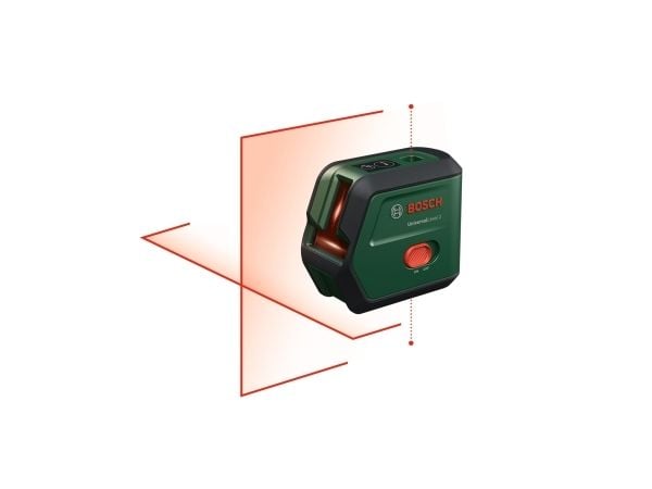 Bosch UniversalLevel 2, 12 m, 0,5 mm/m, 4°, Röd, 630-650 nm, Linjelaser