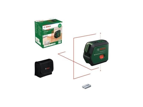 Bosch UniversalLevel 2, 12 m, 0,5 mm/m, 4°, Röd, 630-650 nm, Linjelaser