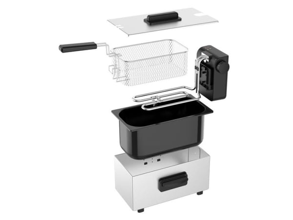 Emerio DF-132653, 3 l, Single/enkelt, Rustfritt stål, 2000 W, Bisfenol A (BPA), PFAS, 1424 stykker