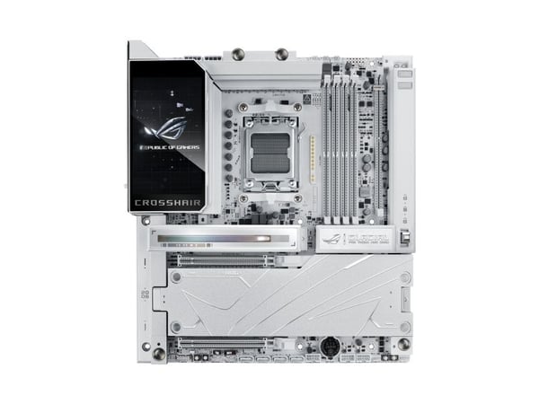 ASUS ROG CROSSHAIR X870E GLACIAL - Hovedkort - utvidet ATX (E-ATX) - Socket AM5 - AMD X870E Chipset - USB4, USB-C 3.2 Gen2, USB 3.2 Gen 2, USB 3.2 ...