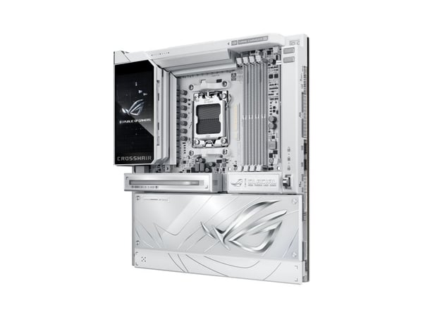 ASUS ROG CROSSHAIR X870E GLACIAL - Hovedkort - utvidet ATX (E-ATX) - Socket AM5 - AMD X870E Chipset - USB4, USB-C 3.2 Gen2, USB 3.2 Gen 2, USB 3.2 ...