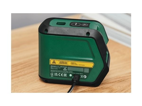 Bosch AdvancedLevel 2G, 15 m, 0,4 mm/m, 4°, Rød, Linjevater, Svart, Grønn