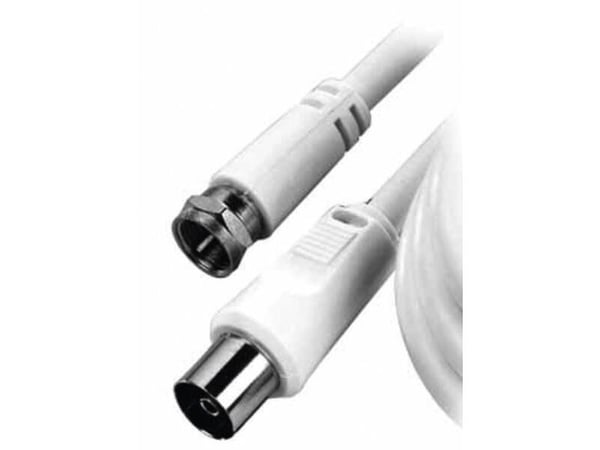 Vivanco VVSAT15COAXFMW, 1,5 m, F-type, Koaksial, Svart