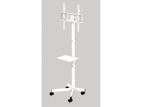 Gembird - Vogn - for TV - with caster wheels, tilt - låsbar - stål - hvit - skjermstørrelse: 32"-55"