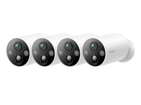 TP-Link Tapo C425 4-Pack, IP-sikkerhetskamera, Utendørs, Trådløs, Tak/Vegg, Hvit, Kule (form)
