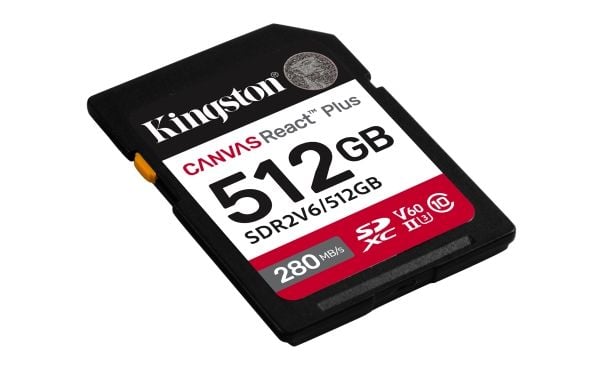 Kingston Canvas React Plus - Flashminnekort - 512 GB - Video Class V60 / UHS-II U3 / Class10 - SDXC UHS-II