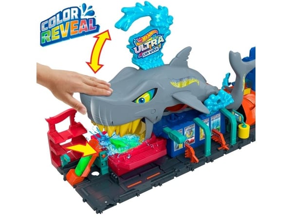 Hot Wheels City Ultra Shark Car Wash