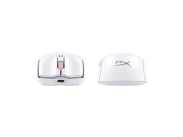 HyperX Pulsefire Haste 2 Mini – trådlös gaming-mus (vit), Ambidextrous, Optisk, RF Wireless + Bluetooth + USB Type-A, 26000 DPI, Vit