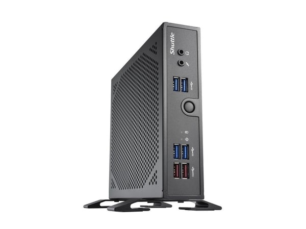 Shuttle XPC slim DS50U - Barebone - Slim-PC LGA1700-sokkel - 1 x Celeron 7305 - RAM 0 GB - UHD Graphics - Gigabit Ethernet, 2.5 Gigabit Ethernet - ...
