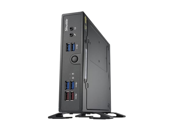 Shuttle XPC slim DS50U - Barebone - Slim-PC LGA1700-sokkel - 1 x Celeron 7305 - RAM 0 GB - UHD Graphics - Gigabit Ethernet, 2.5 Gigabit Ethernet - ...