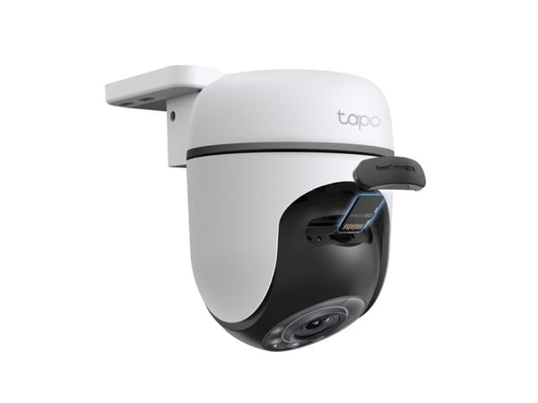 TP-Link Tapo TC41 V2, IP-sikkerhetskamera, Inne & Ute, Trådløs, Amazon Alexa & Google Assistant, Tak/vegg/stang, Svart, Hvit