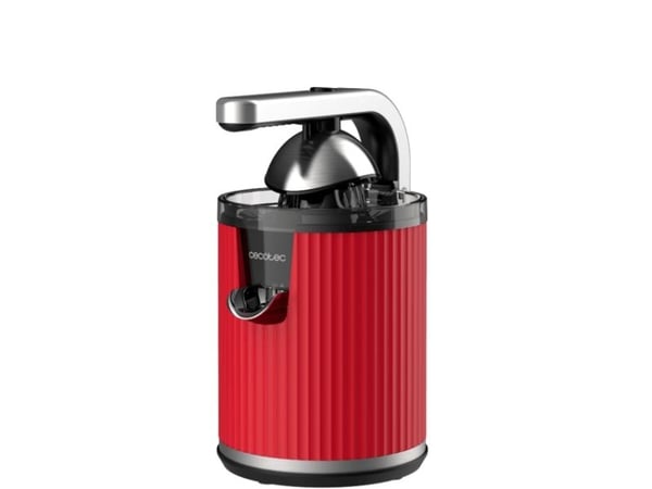Cecotec Xqueeze RetroJuice 600, Sakte Juice-presse, Sort, Rød, Rustfritt stål, 1 stykker, Rustfritt stål, 600 W, 220 - 240 V