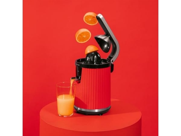 Cecotec Xqueeze RetroJuice 600, Sakte Juice-presse, Sort, Rød, Rustfritt stål, 1 stykker, Rustfritt stål, 600 W, 220 - 240 V