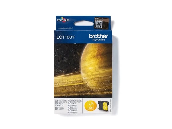 Brother LC1100Y - Gul - original - blekkpatron - for Brother DCP-185, 395, 585, 6690, J715, MFC-490, 5490, 790, 795, 990, J615; Justio MFC-5890