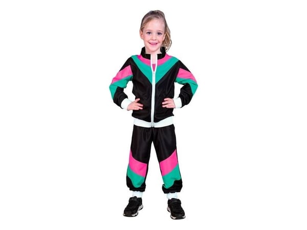 Svart 80-talls joggedress kostyme