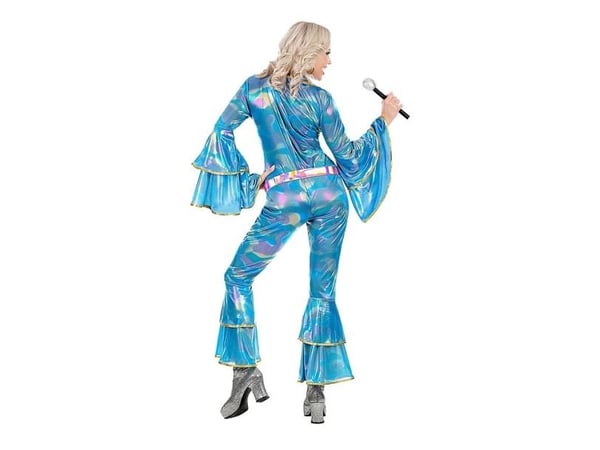 Blå 70-tals disco-jumpsuit