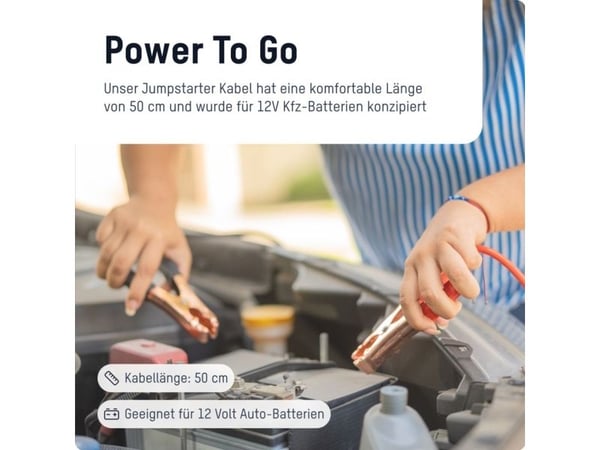 Ansmann 1700-0174, Sort, Rød, 500 A, Batteri, 12 V, -20 - 55 °C, -20 - 55 °C