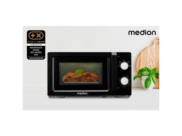 Medion MD 11475 Mikroaaltouuni musta/valkoinen 20l