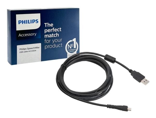 PHILIPS USB-kabel for PHILIPS speechMike Premium reservedel for speechMike Premium - 1 stk (ACC0034/00)