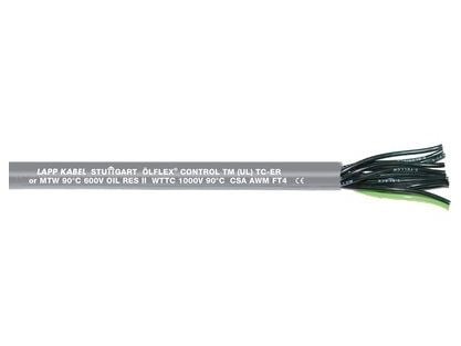 Lapp ÖLFLEX CONTROL TM, Kabel för medelhög spänning, Grå, Polyvinylklorid (PVC), Koppar, 1 mm ², 48 kg/km