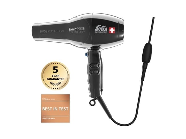 Hårføner Solis Swiss Perfection 360 ionic Pro sort