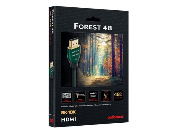 AudioQuest Forest 48, 2 m, HDMI-tyyppi A (vakio), 3 x HDMI Type A (Standard), musta, Vihreä