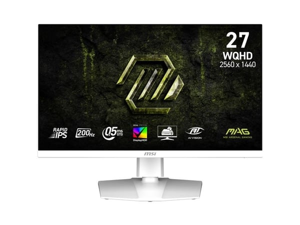 MSI MAG 274QRFW E20, 68,6 cm (27"), 2560 x 1440 piksler, Wide Quad HD, LCD, 0,5 ms, Hvit