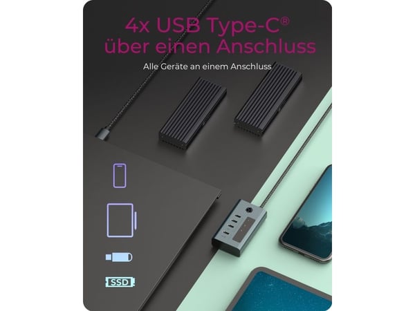 ICY BOX IB-HUB1454-C31 - Keskitin
