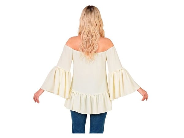 Beige hippieblus