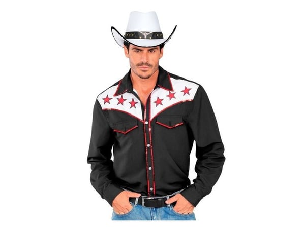 Svart rodeo-cowboyskjorte