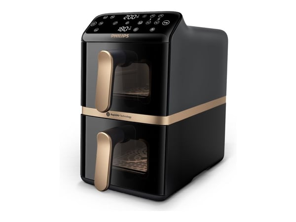 Philips 4000 Series NA462 - Dubbel luftfritös - 10 liter - 2.75 kW - svart/mörkgrå