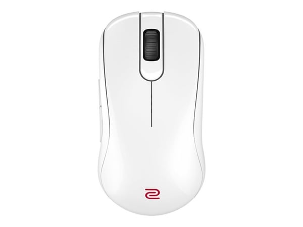 BenQ ZOWIE S2-DW - Mus - 4K, for esports, S - høyre- og venstrehåndet - 7 knapper - trådløs - 2.4 GHz - glanset, hvit