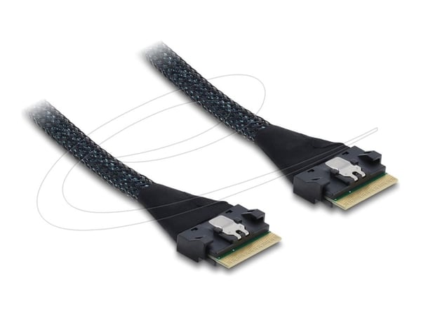 Delock - SAS intern kabel - 8i Slim SAS (SFF-8654) (hann) til 8i Slim SAS (SFF-8654) (hann) - 50 cm