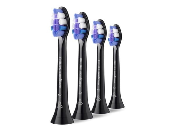 Philips Sonicare S2 Sensitive HX6054 - Extra tandborsthuvud - till tandborste - svart (paket om 4)