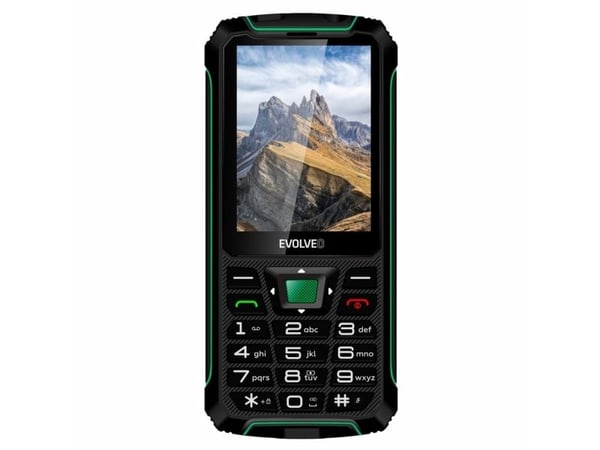 Evolveo StrongPhone SPW4RD, Perusmalli, Kaksois-SIM, 7,11 cm (2.8"), 2 MP, 2500 mAh, musta, Vihreä