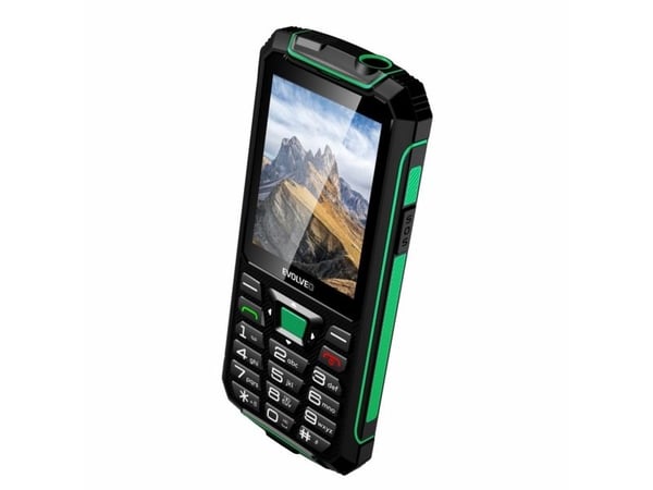 Evolveo StrongPhone SPW4RD, Perusmalli, Kaksois-SIM, 7,11 cm (2.8"), 2 MP, 2500 mAh, musta, Vihreä