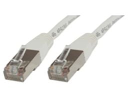 MicroConnect - Nettverkskabel - RJ-45 (hann) til RJ-45 (hann) - FTP - CAT 5e - med støvel - hvit