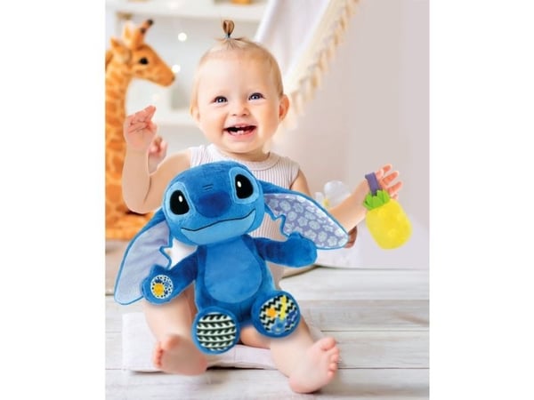 Clementoni Disney Baby Stitch Calm & Play Musical Plush, Tegneseriefigur, Interaktiv, Gir fra seg lyd, AAA