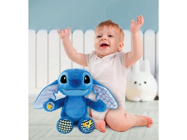 Clementoni Disney Baby Stitch Calm & Play Musical Plush, Tegneseriefigur, Interaktiv, Gir fra seg lyd, AAA