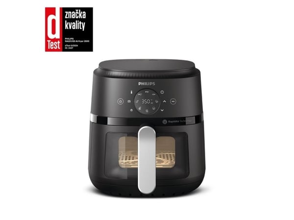 Philips 2000 Series NA221 - Varmluftsteker - 4.2 liter - 1.5 kW - svart / sølv