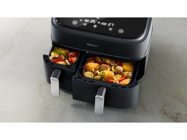 Philips Series 3000 NA351 - Varmluftsteker - 9 liter - 2.75 kW - svart / sølv