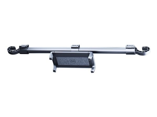 3MK Double Headrest Holder, Mobiltelefon/smarttelefon, Plate / UMPC, Aktiv holder, Bil, Reise, Sort