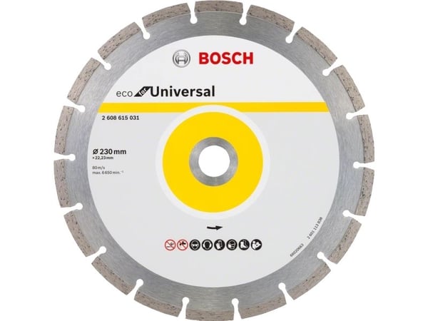 Bosch 2 608 615 031, Tørrkutting, Murstein, Betong, Stein, Flis, 2,22 cm, 23 cm, 2,6 mm, 1 stykker