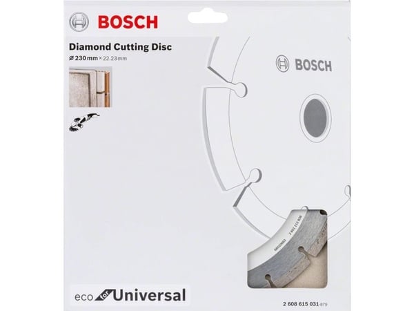 Bosch 2 608 615 031, Tørrkutting, Murstein, Betong, Stein, Flis, 2,22 cm, 23 cm, 2,6 mm, 1 stykker