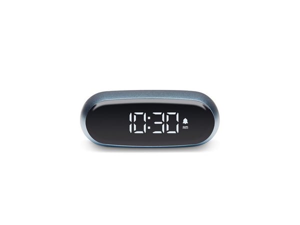 LEXON Minut, Digital vekkerklokke, Oval, Lyseblå, LCD, Batteri, 5 V