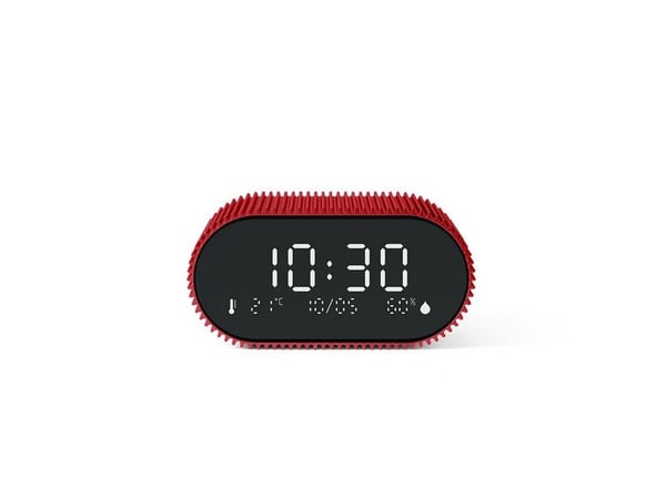 LEXON Ray Clock, Digital vekkerklokke, Oval, Rød, Innendørs, Adult/Child, Gutt/Jente