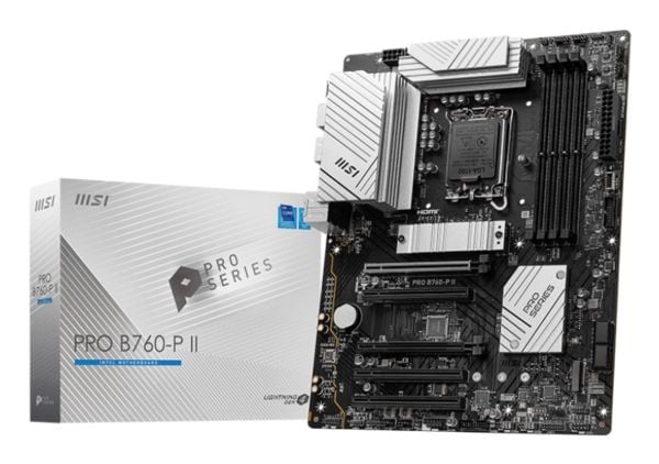 MSI PRO B760-P II - Hovedkort - ATX - LGA1700-sokkel - B760 Chipset - USB 3.2 Gen 1, USB-C 3.2 Gen2 - 2.5 Gigabit LAN - innbygd grafikk (CPU kreves...