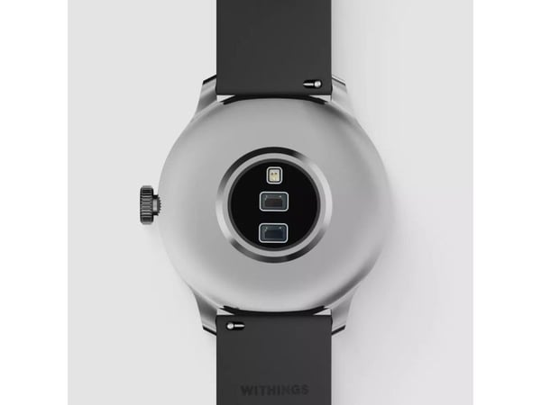 Withings ScanWatch Light - 37 mm - rustfritt stål - smartklokke med bånd - fluorelastomer - håndleddstørrelse: 146-211 mm - monokrom - Bluetooth LE...