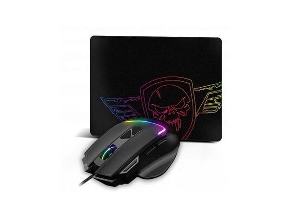 Spirit of Gamer PRO-M3 RGB, Oikeakätinen, Optinen, USB A-tyyppi, 7200 DPI, musta